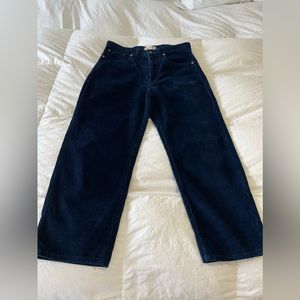Madewell Navy Dad Jean Corduroys
